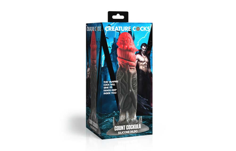 Count Cockula Silicone Dildo 22.9 cm - Red/Black | XR Brands