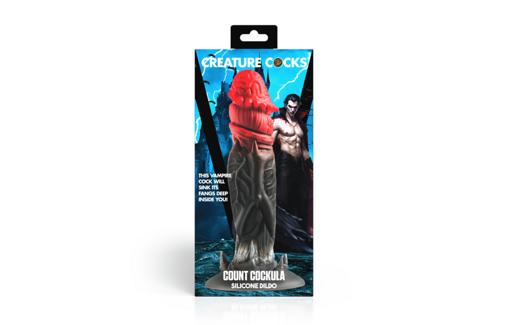 Count Cockula Siliconen Dildo 22,9 cm - Rood/Zwart | XR Brands