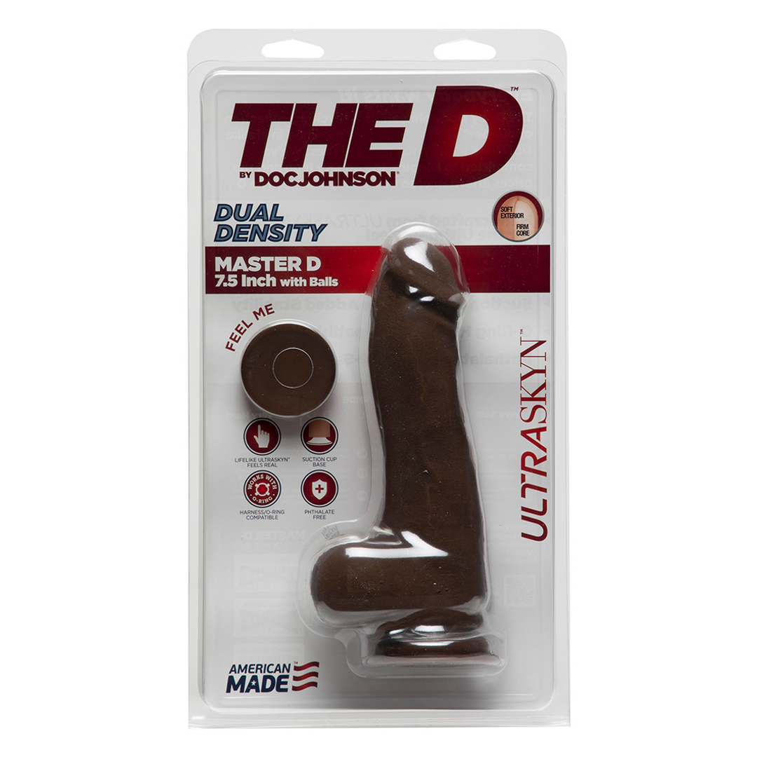 Master D - Realistic ULTRASKYN Dildo mit Balls - 7 / 19 cm