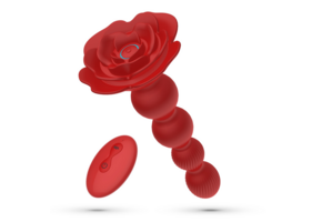 Rosaline 19 cm – Drehbarer Anal-Rosenstecker Rot