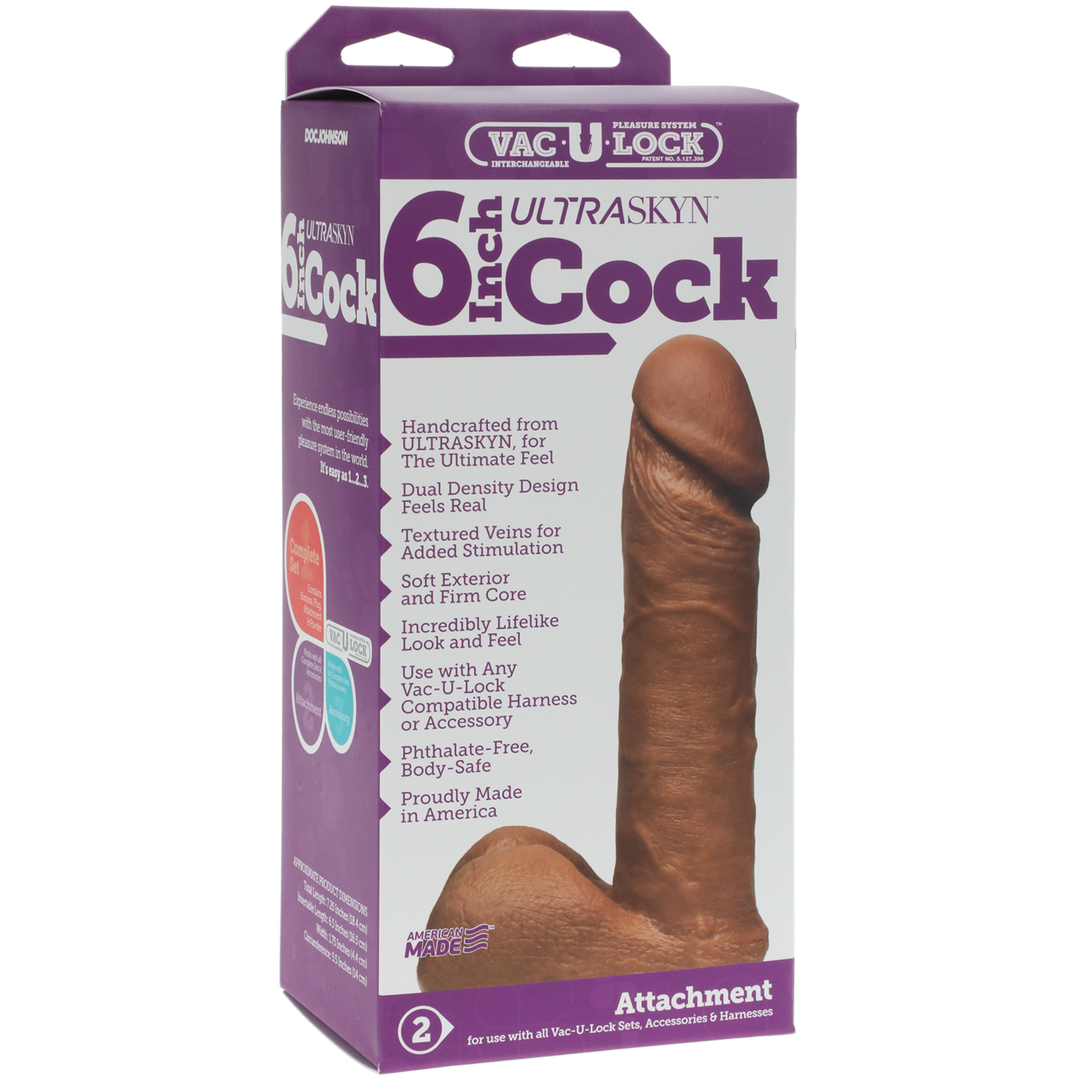 UR3 Cock 18,3 cm Braun – Realistischer Dildo von Doc Johnson