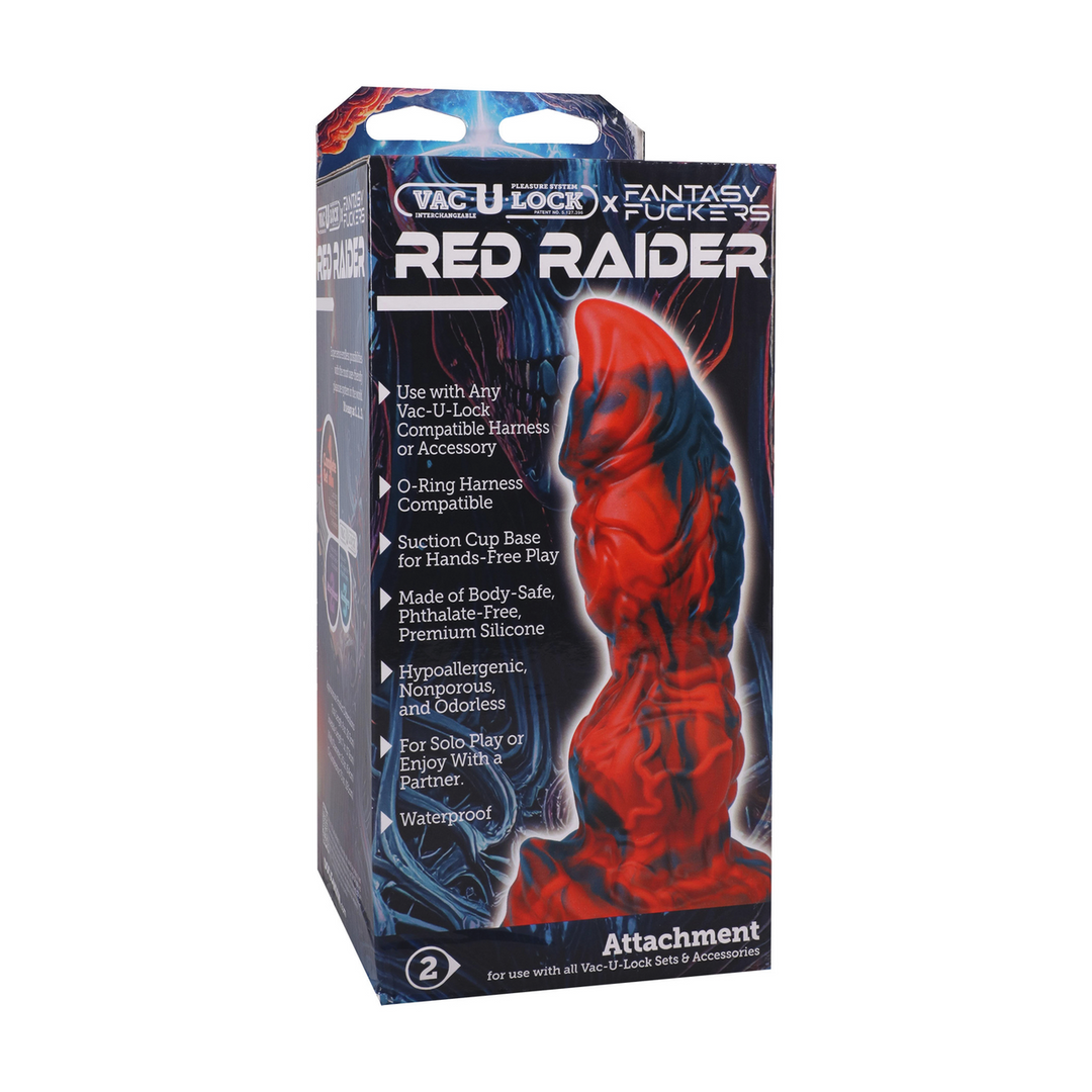 Fantasy Fuckers Red Raider 20.3 cm - Red/Black Silicone