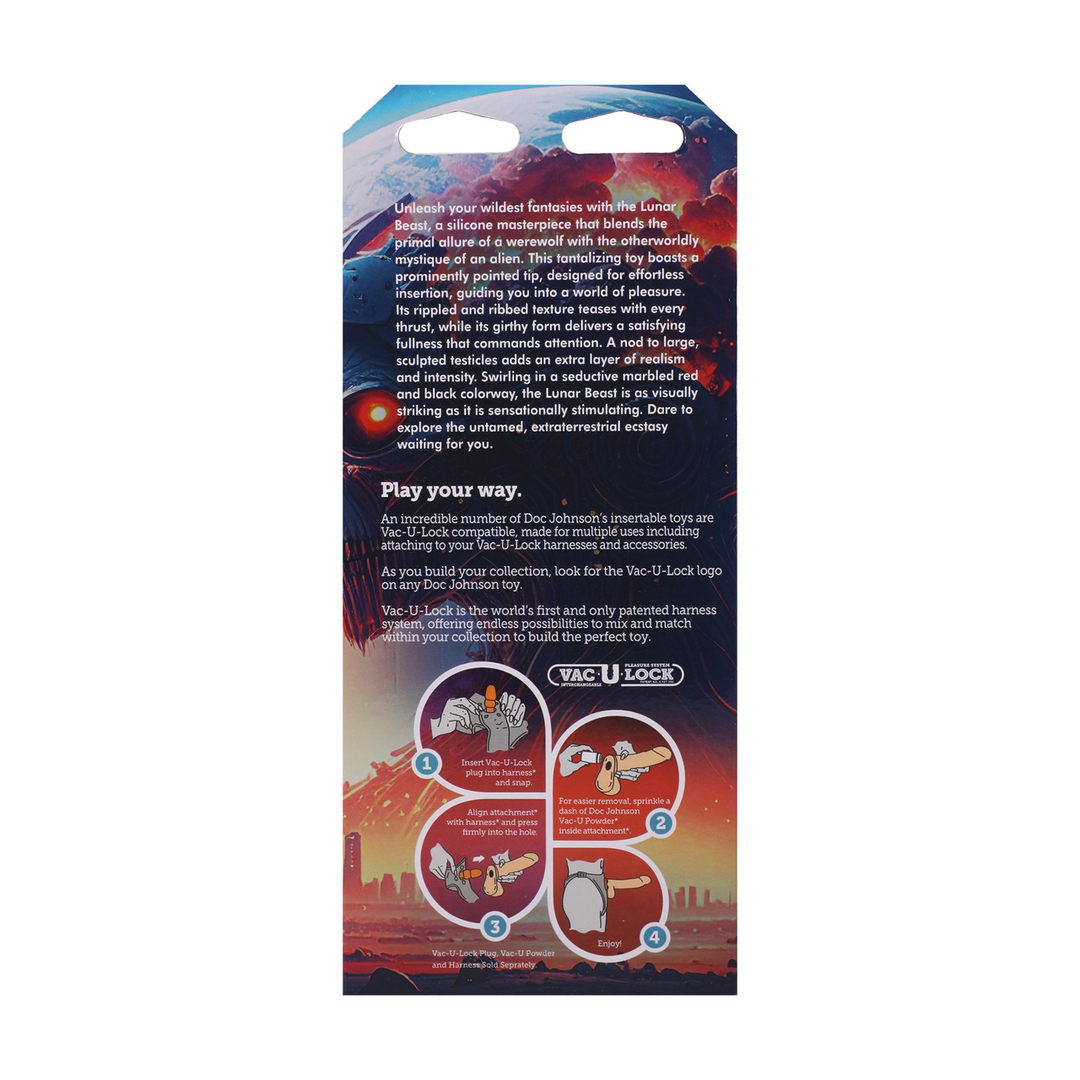 Fantasy Fuckers Rode Raider 20,3 cm – Rot/Schwarz Silikon