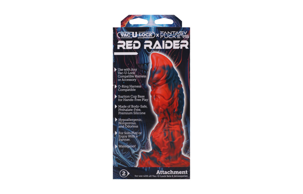 Fantasy Fuckers Red Raider 20.3 cm - Red/Black Silicone