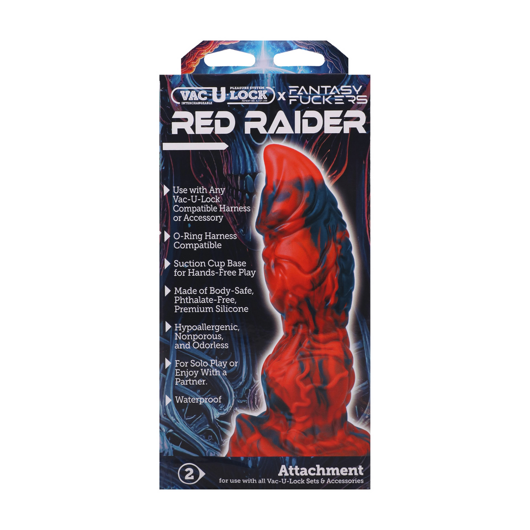 Fantasy Fuckers Red Raider 20.3 cm - Red/Black Silicone