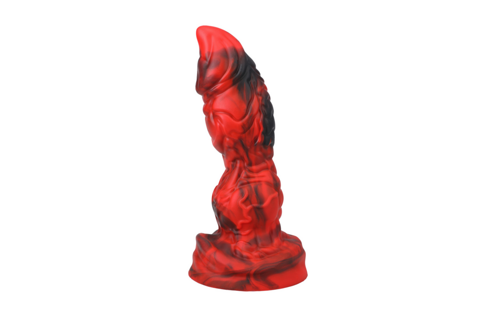 Fantasy Fuckers Rode Raider 20,3 cm - Rood/Zwart Siliconen