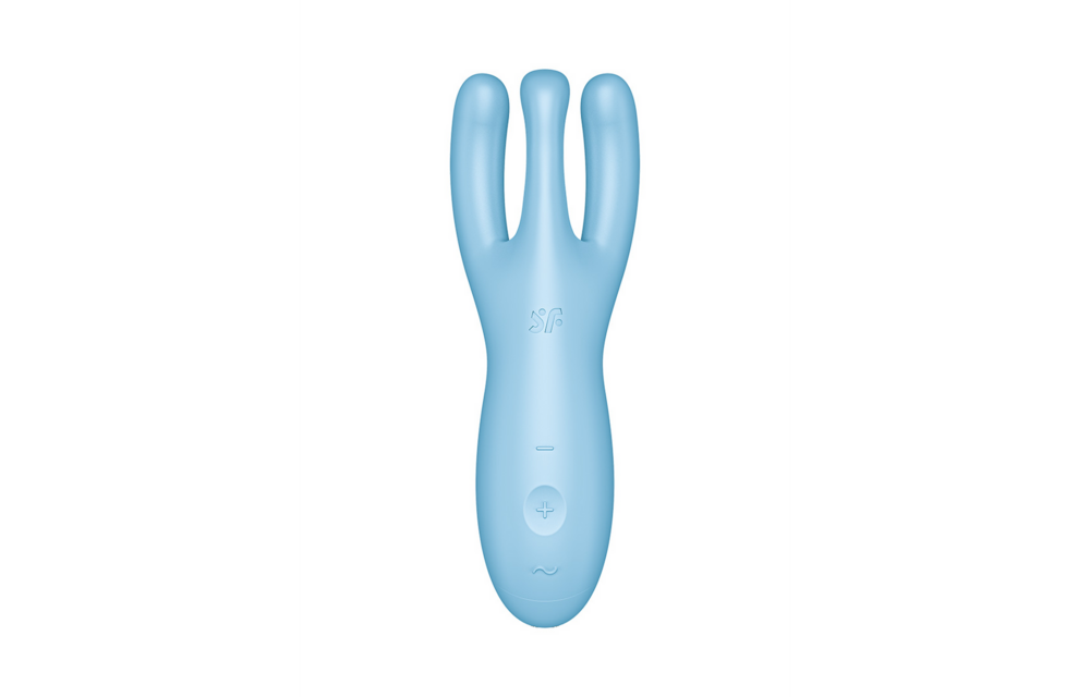 Threesome 4Plus Blue - Lay-on Vibrator with App & 3 Motors