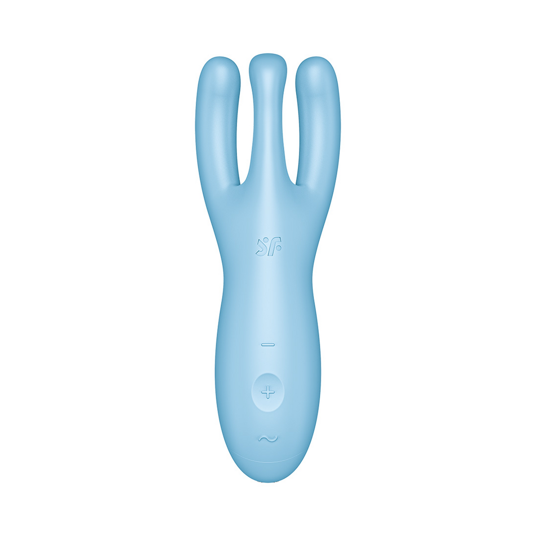 Threesome 4Plus - Lay-on Vibrator met App - Blauw