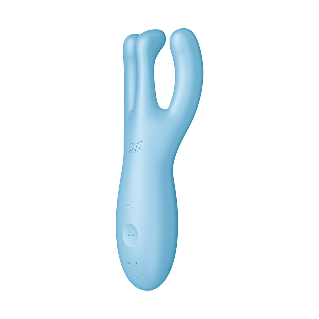 Threesome 4Plus Blauw - Lay-on Vibrator met App & 3 Motoren