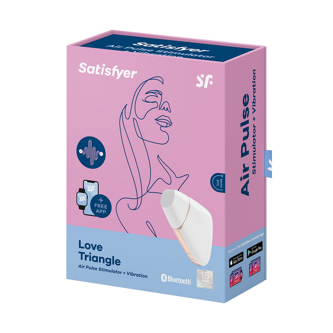 Love Triangle Satisfyer White | Air Pulsating & Vibrating Pleasure
