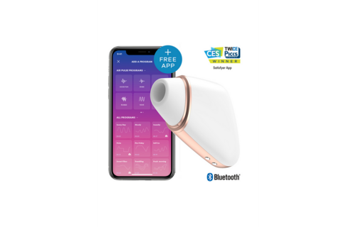 Love Triangle Satisfyer White | Air Pulsating & Vibrating Pleasure