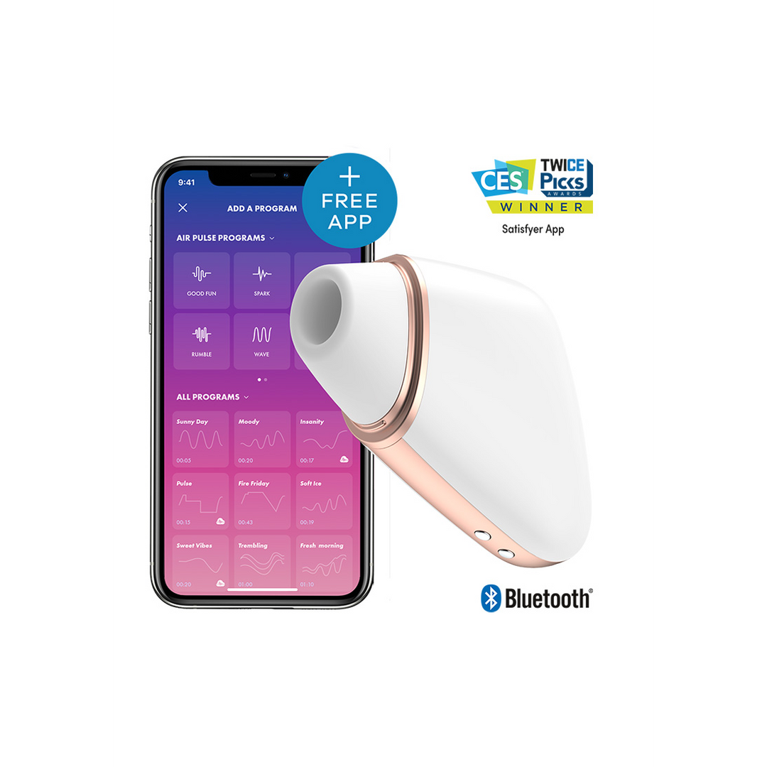 Love Triangle Satisfyer Wit | Luchtpulserend & Vibrerend Genot
