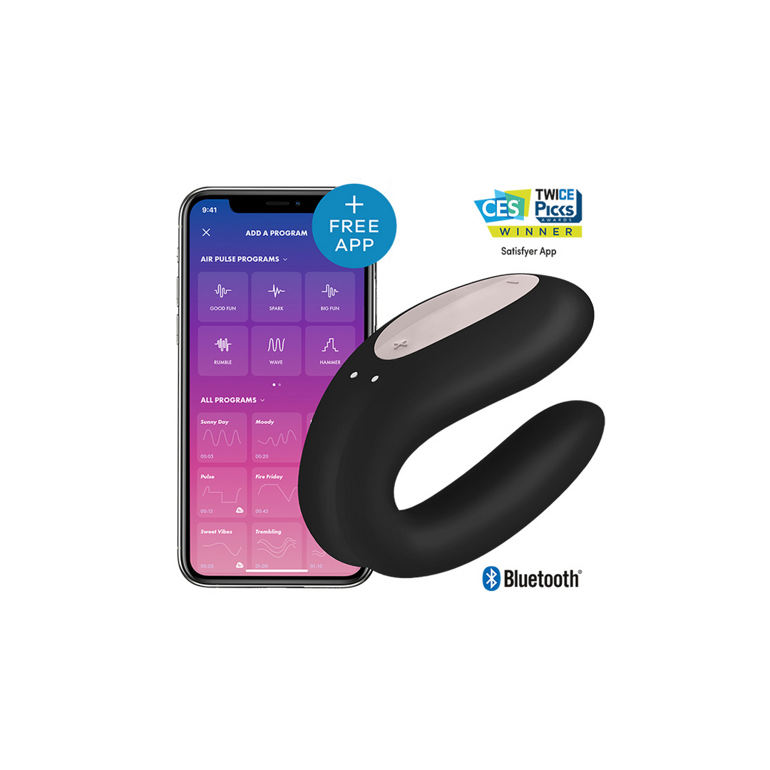 Double Joy Partner Vibrator Black – Intense Duo Stimulation