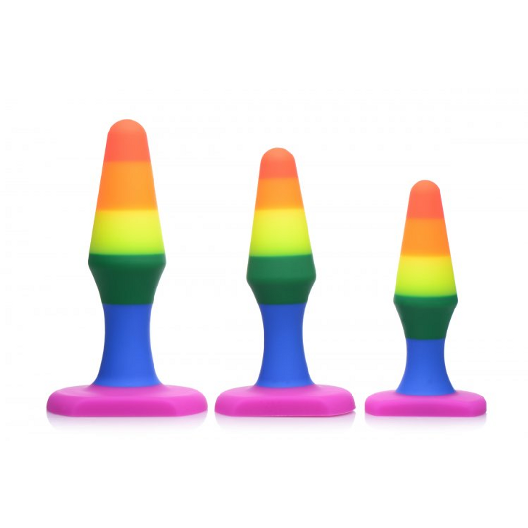 Silicone Anal Trainer Set 3.5 inches – Beginners Butt Plugs