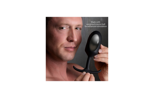 Premium silicone weighted anal plug 16.7 cm extra large