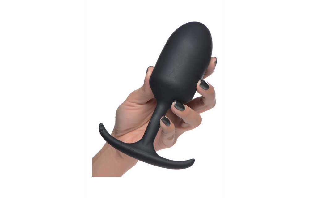 Premium siliconen verzwaarde anale plug 16,7 cm extra groot