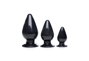 Dreieckige Kegel Analplug-Set 3 Stück – 7,5–12 cm | XR Brands