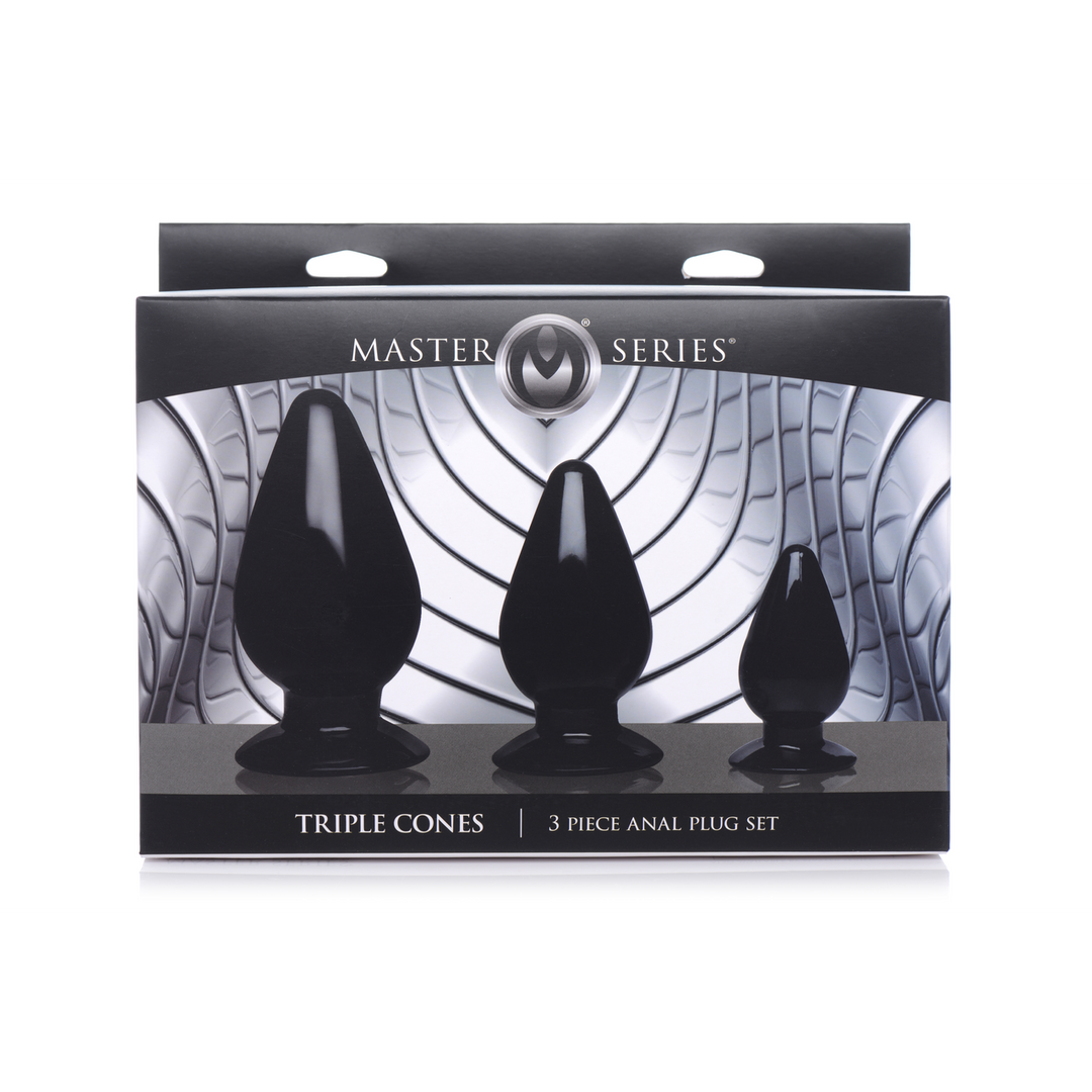 Driehoekige Kegels Anale Plug Set 3 Stuks - 7,5-12 cm | XR Brands