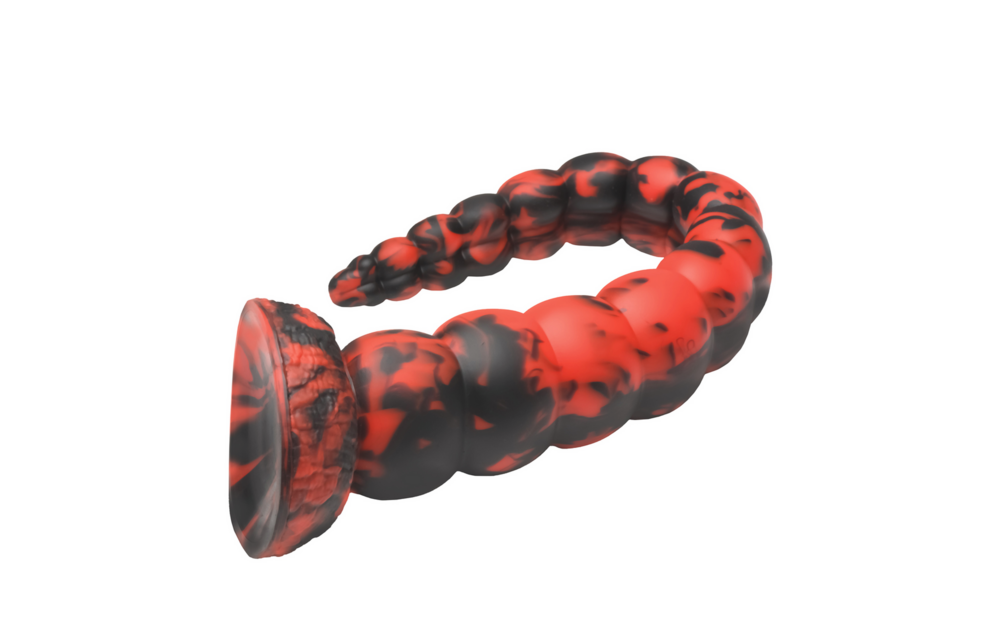 Stinger Silicone Dildo 36.8 cm Red/Black – Unique & Bold