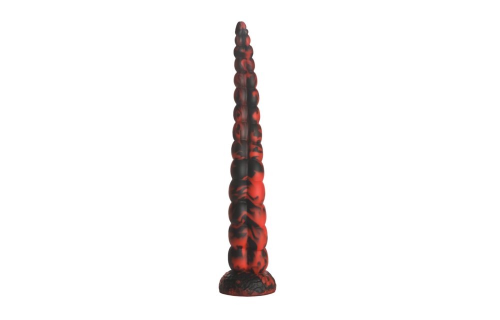 Stinger Silicone Dildo 36.8 cm Red/Black – Unique & Bold