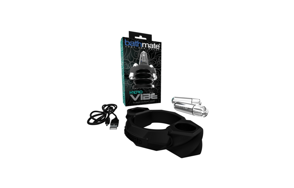 Vibe - Hydro - Vibrating Penis Pump Ring - Schwarz