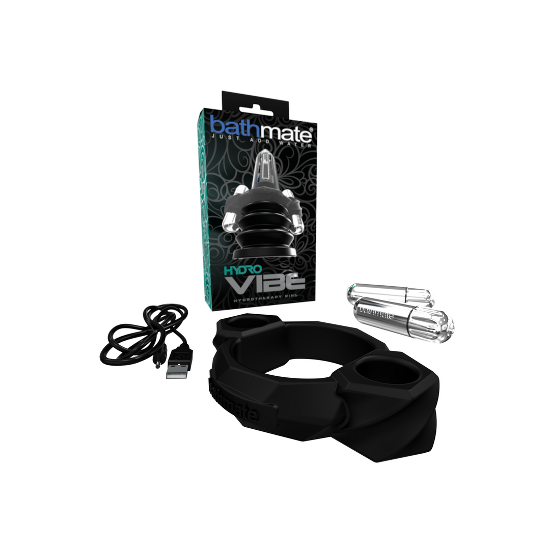 Vibe Hydro – Vibrierender Penis-Pump-Ring Schwarz | Bathmate