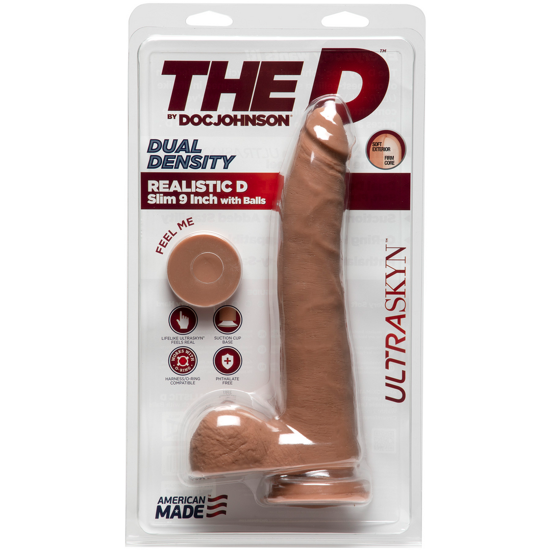 D Slim ULTRASKYN Dildo 22,6 cm - Realistisch & Slank 2 Stuks