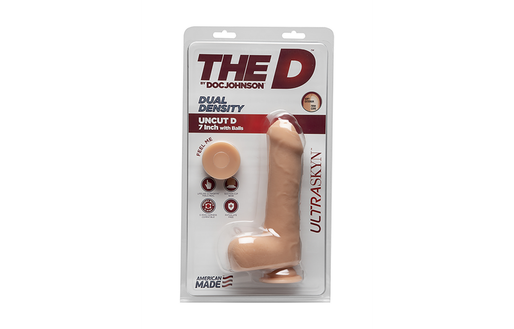 Uncut D - Realistic ULTRASKYN Dildo with Balls - 7 / 18 cm
