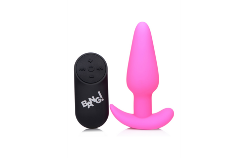 Vibrierender Silikon-Buttplug 9 cm | 21 Vibrationsmuster
