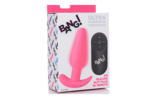 Vibrierender Silikon-Buttplug 9 cm | 21 Vibrationsmuster