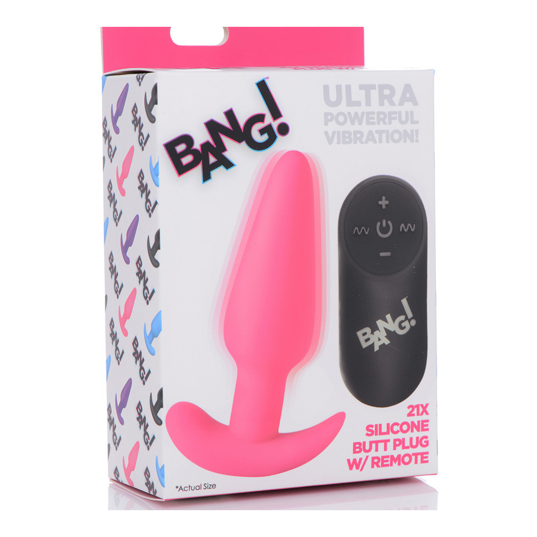 Vibrierender Silikon-Buttplug 9 cm | 21 Vibrationsmuster
