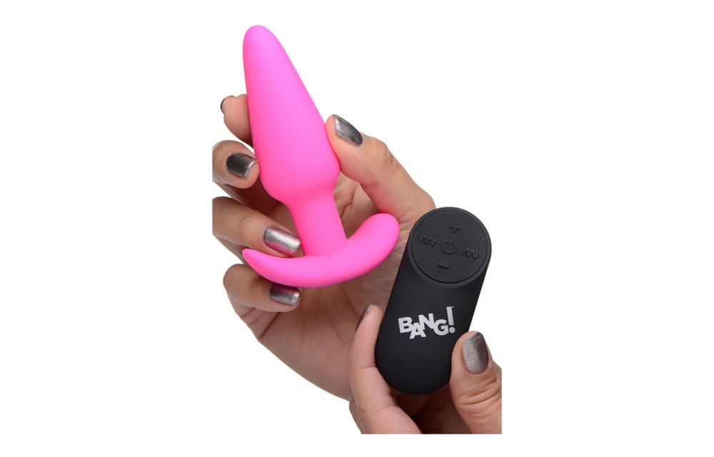 Vibrerende Siliconen Buttplug 9 cm | 21 Vibratiepatronen