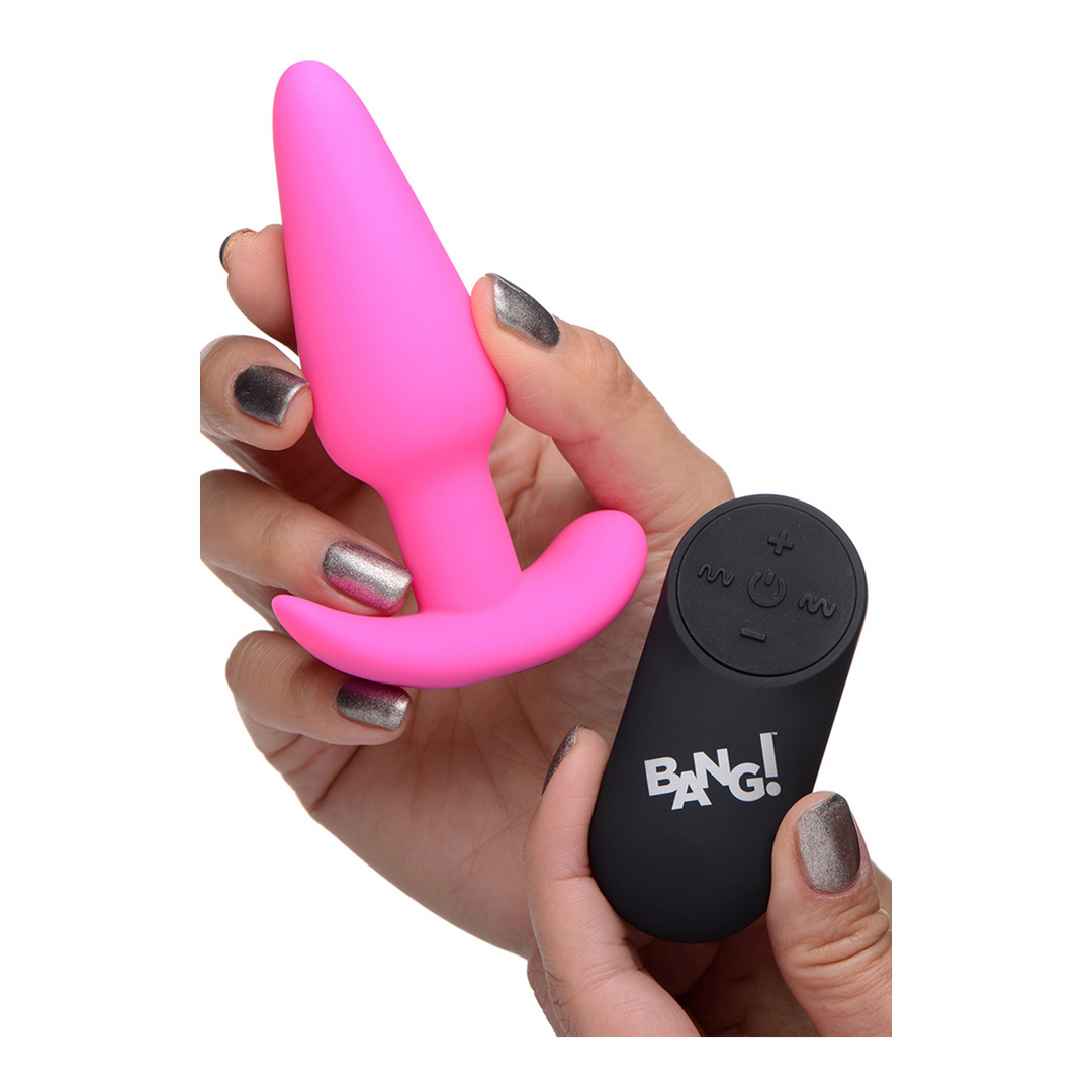 Vibrierender Silikon-Buttplug 9 cm | 21 Vibrationsmuster