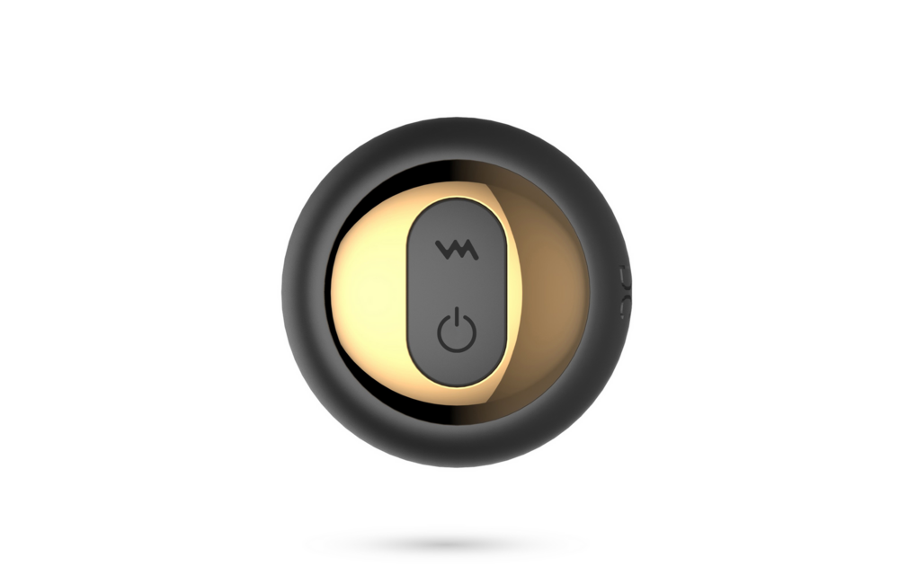 Twister 6 cm - Rotating Anal Plug Black with Remote Control