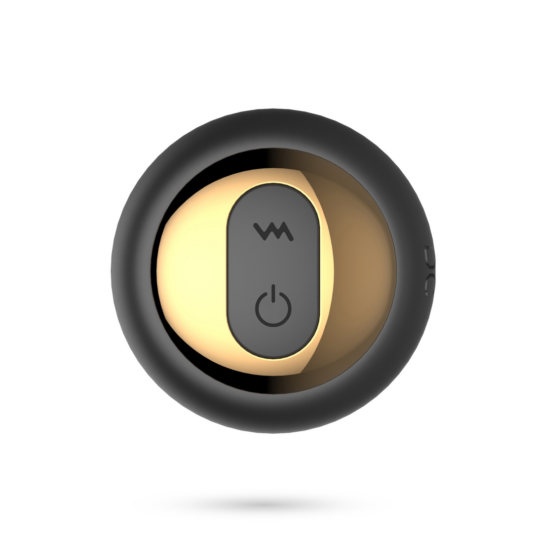 Twister 6 cm - Rotating Anal Plug Black with Remote Control