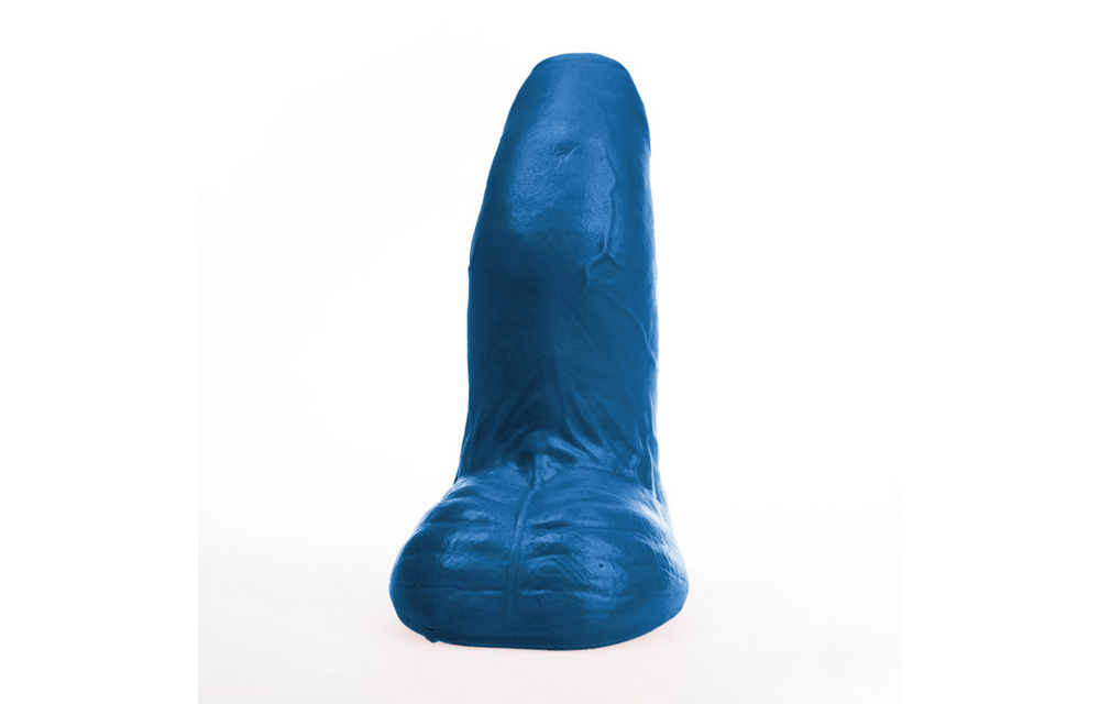 Buri M - Realistische Gebogen Dildo met Ballen - 6,7 / 17 cm - Blauw