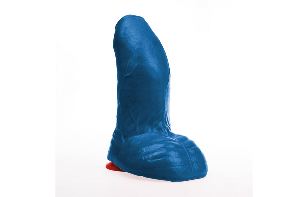 ✊Fuck & Fist Buri M - Realistic Curved Dildo with Balls - 6.7 / 17 cm - Blue
