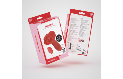 Romeo Anale Rozenplug 14,2 cm Rood met Afstandsbediening