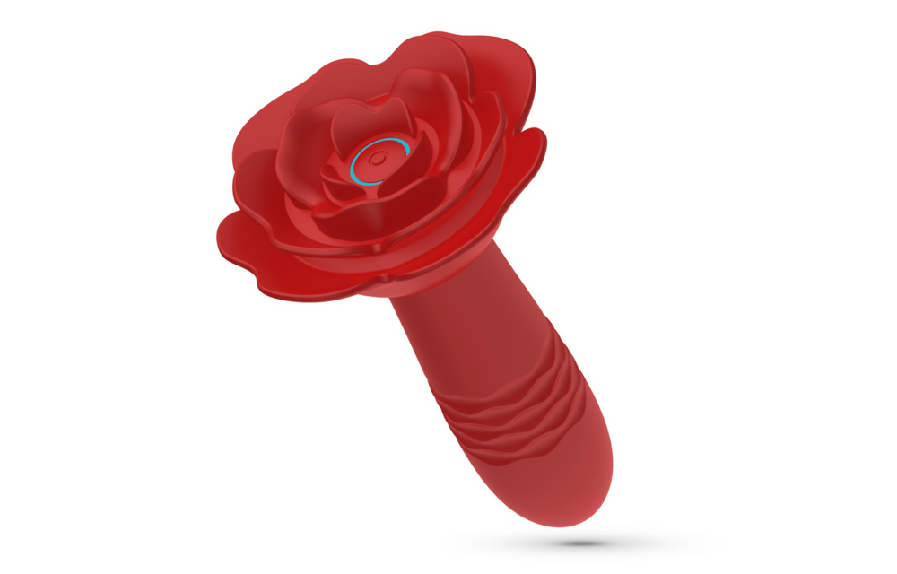 Romeo Anal Rose Plug 14.2 cm Red with Remote Control