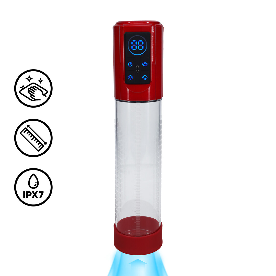 MegaLift - Automatische Waterdichte Penis Pomp - Metallic Rood