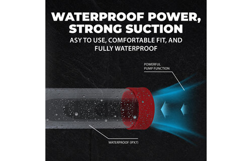 MegaLift Automatische Waterdichte Penispomp – Metallic Rood