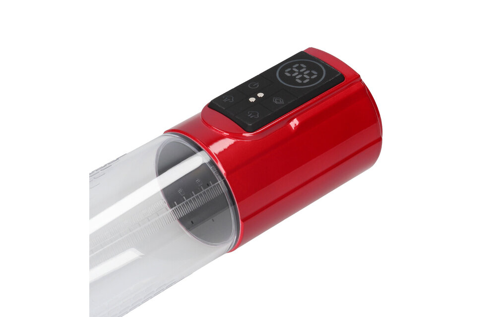 MegaLift Automatische Waterdichte Penispomp – Metallic Rood