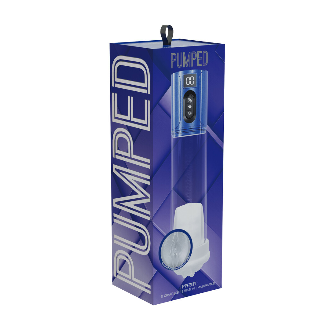 MaxLift - 6 Function Suction Masturbator Pump - Metallic Blue