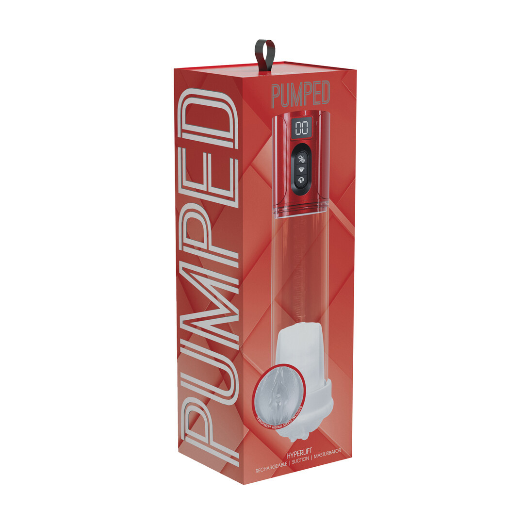 MaxLift - 6 Function Suction Masturbator Pump - Metallic Red