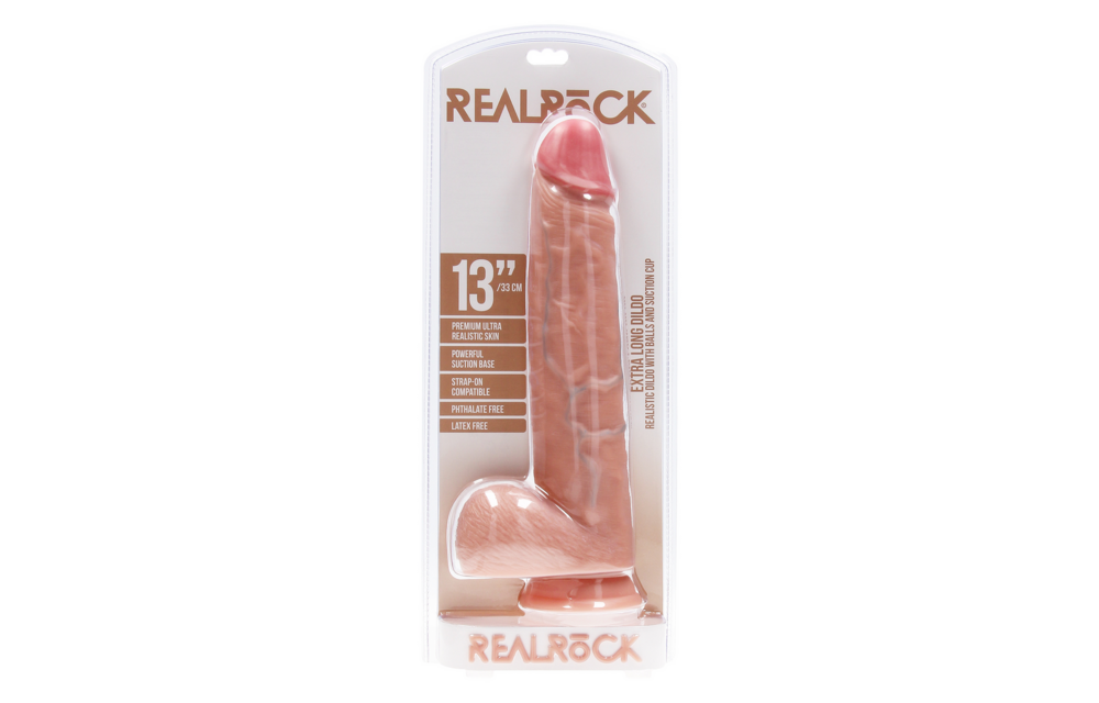 Extra Large Straight with Balls 26.7 cm - RealRock PVC dildo