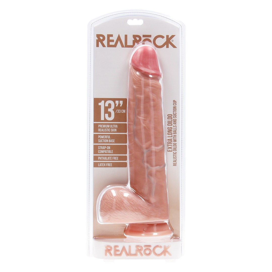 Extra Large Straight with Balls 26.7 cm - RealRock PVC dildo