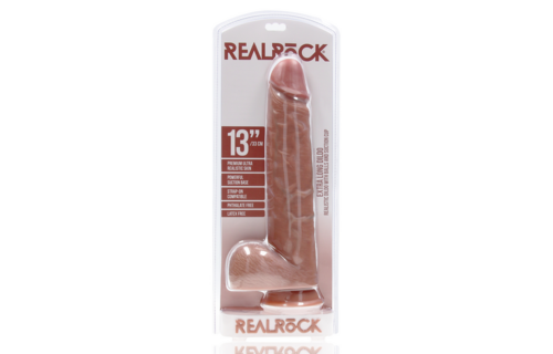 Extra Large Straight mit Hoden 13/33 cm – Realistisch 6,3 cm