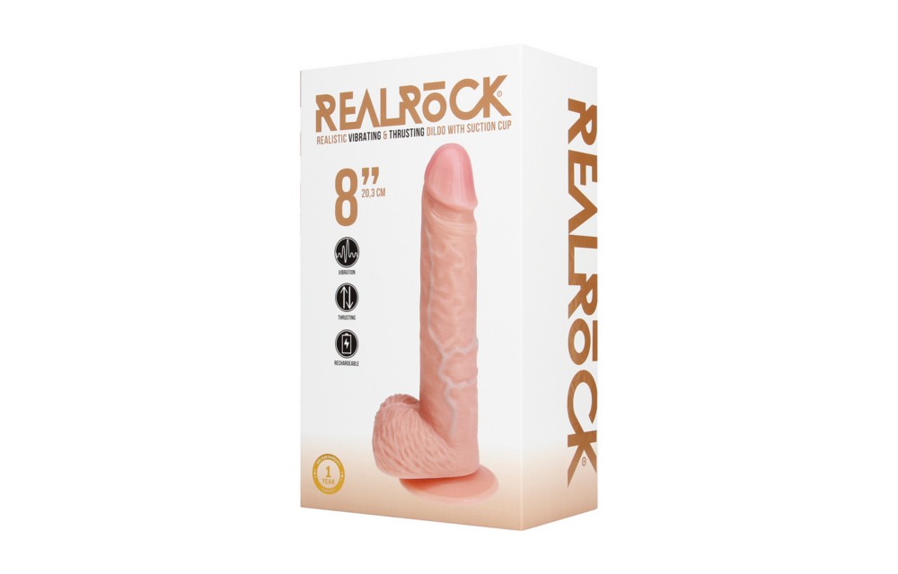 RealRock® Vibrating Straight Penis 22.8 cm - Realistic Pleasure