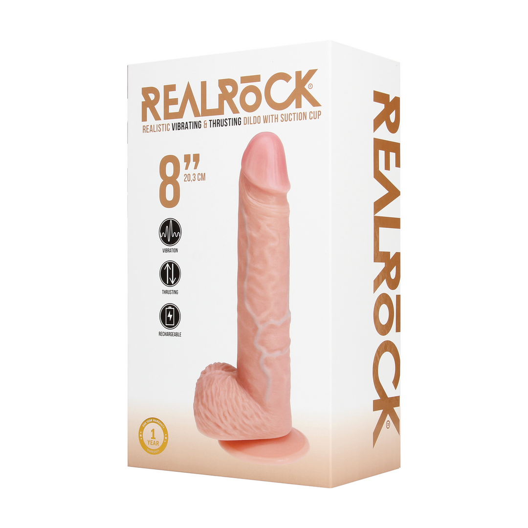 RealRock® Vibrating Straight Penis 22.8 cm - Realistic Pleasure