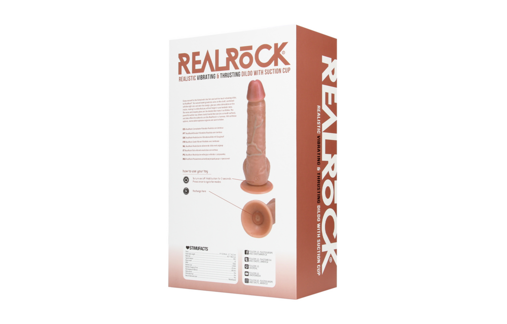 RealRock® Vibrierender Dildo 22,8 cm – Realistisch & Kraftvoll